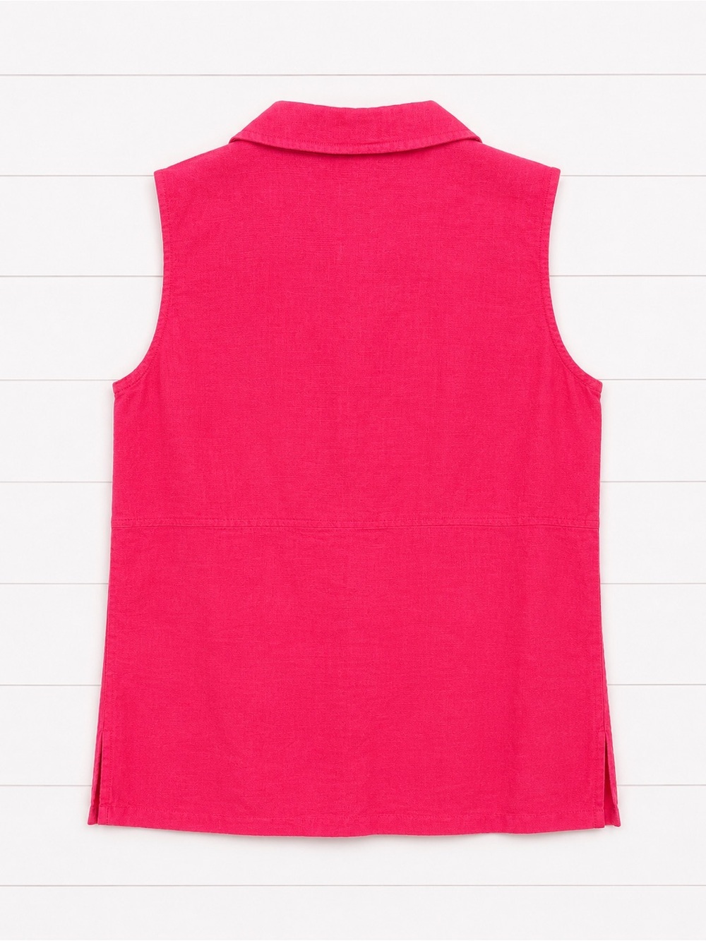 Kathie Lee Sleeveless Button-Front Hot Pink Womens Top -M - Picture 4 of 8